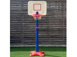 Canestro Da Basket Per Bambini Costway, Canestro Da Basket Con Supporto, Sistema Di Basket A 8 Livelli Regolabile In Altezza, Sistema Di Canestri Con Scanalature, Adatto Per Aree Interne Ed Esterne