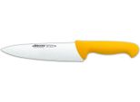 Coltello Da Chef Arcos Colore - Prof 292100 Acciaio Inox Nitrum E Mango Lama Ergonomica In Polipropilene Giallo E Lama Da 20 Cm, Vetrina