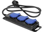 Cavo Di Prolunga Antispruzzo IP44, 3 Prese 2P+Z (Schuko) IP44, Cavo In Gomma, H05RR-F 3X1,5 Mm, Lunghezza 3 M