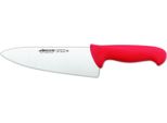 Coltello Da Cuoco Arcos Colore - Prof 290722 Acciaio Inox Nitrum E Mango Lama Ergonomica In Polipropilene Rosso E Lama Da 20 Cm, Vetrina