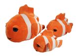1 X Pesce Pagliaccio Di Peluche - Arancione-Bianco - Circa 26 Cm, Peluche, Pesce