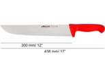 Coltello Da Macellaio Arcos Colore - Prof 291922 Acciaio Inox Nitrum E Mango Lama Ergonomica In Polipropilene Rosso E Lama Da 30 Cm, Vetrinetta