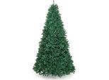 Costway 275 Cm Albero Di Natale Artificiale, Abete Con Supporto In Metallo, Sistema Pieghevole, Albero Di Natale Aghi In Pvc, Verde