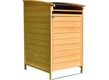 Copertura Per Bidoni Della Spazzatura Marrone Box Singolo 2X 120L O 240L Box Da Giardino Tetto In Zinco Legno