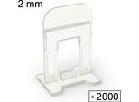 Sistema Di Livellamento Delle Piastrelle Aiuto Alla Posa Sistema Di Piani Per Piastrelle, 2000 Clip, 2 Mm