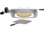 Set Di Anelli Per Pizza In Acciaio Inox Bbq-Toro Con Spiedo Per Barbecue Weber Serie Q200 / Q2000, Inserto Per Pizza E Spiedo Rotante
