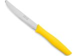 Coltello Da Tavola Arcos Nova 188825 In Acciaio Inox Nitrum E Mango In Polipropilene, Giallo, Lama Da 11 Cm Con Coperchio E Scatola Da Esposizione.