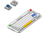 Tastiera Meccanica Wireless Nuphy Kick75 A Basso Profilo, Layout 75% Ansi, 80 Tasti, Interruttore Nano Argento