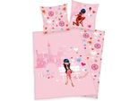 Biancheria Da Letto Bambina In Flanella Miraculous Ladybug Love Paris Rosa Castoro