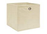 Vidaxl Scatole Portaoggetti 4 Pz. Tessuto Crema 32X32X32 Cm