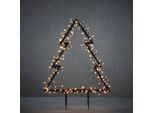 Luca Lighting Abete A Spina Da Giardino 175 Led Bianco Caldo 75 Cm Nero