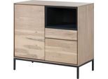MASSIVMOEBEL24 | Chicago #08 Comò In Legno Di Acacia - Laccato / Beige 90X45X85