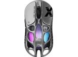 Gravastar Mercury X 49 G Mouse Da Gioco Senza Fili, Sensore Paw 3950 Da 32.000 Dpi, Frequenza Di Polling Di 1000 Hz, Argento