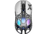 Gravastar Mercury X Pro 49 G Mouse Da Gioco Wireless, Dongle 8K, Sensore Paw 3950 Da 32.000 Dpi, Frequenza Di Polling Di 8.000 Hz, Argento