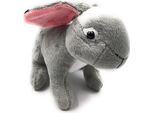 Onwomania Peluche In Tessuto Animale Coniglio Orecchie Flosce Grigio Coniglio 19 Cm