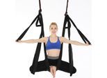 Amache Aeree Da Yoga, Altalena Antigravitazionale Ultra Forte, Kit Per Trapezio Aereo - Esercizi Di Inversione, Miglioramento Della Flessibilità E Della Forza Del Core (Nero)
