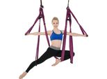 Amache Aeree Da Yoga, Altalena Antigravitazionale Ultra Forte, Kit Per Trapezio Aereo - Esercizi Di Inversione, Miglioramento Della Flessibilità E Della Forza Del Core （Lilac）