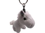 Onwomania Peluche / Coccolone / Portachiavi In Tessuto Animale Equitazione Bianco Bianco 12 Cm