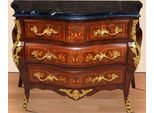 Casa Padrino Cassettiera Barocca Marrone / Oro / Nero 120 X 50 X H. 85 Cm - Cassettiera Artigianale In Legno Massiccio Con 4 Cassetti E Piano In Marmo - Mobili Barocchi