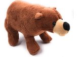 Onwomania Peluche In Tessuto Animale Orso Marrone In Piedi Predatore 22 Cm