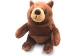 Onwomania Peluche In Tessuto Animale Orso Marrone Seduto Predatore 16 Cm