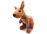 Onwomania Peluche In Tessuto Animale Canguro Marrone In Piedi Marsupiale 19 Cm