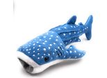 Onwomania Peluche In Tessuto Animale Balena Squalo Blu Bianco A Pois Grande 26 Cm