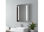 Emke Specchio Da Bagno A Led 45X60Cm Specchio Da Bagno Con Illuminazione A Luce Bianca Fredda Specchio Da Parete Con Funzione Di Memoria Specchio Per Il Trucco IP44 Risparmio Energetico