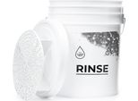 Cleantech Co Set 3 Pezzi, Secchio Per Lavaggio Auto Con Manico In Metallo 20L, Filtro Per Lo Sporco, Coperchio Del Secchio, Bianco, Car Valeting, Accessori Auto
