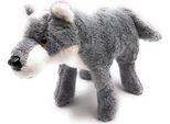 Onwomania Peluche In Tessuto Animale Lupo Cane Grigio Predatore 25 Cm