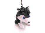 Onwomania Peluche / Coccolone / Portachiavi In Tessuto Animale Husky Cane Occhi Blu 14 Cm