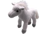 Onwomania Peluche In Tessuto Animale Cavallo Bianco In Piedi 24 Cm