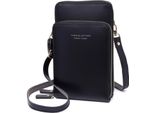 Borsa A Tracolla Per Cellulare - Portafoglio Donna In Pelle Borsa A Tracolla Retrò Portafoglio Piccolo Borsa Per Cellulare Con Slot Per Carte Tracolla Regolabile E Staccabile Per Telefoni Cellulari Sotto I 7 Pollici (Nero)