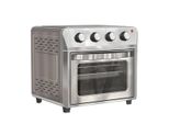 Minibackofen mit Umluft und 6 Heizmodi 24L Heißluftfritteuse Multifunktionsofen Airfryer Silber