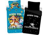 Set Di Biancheria Da Letto Per Bambini Paw Patrol 135X200 80X80 - Cotone Ryder Effetto Glow