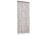 Vidaxl Tenda Zanzariera Tortora E Bianca 90X220 Cm In Ciniglia