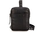 Spikes & Sparrow Pelle Borsa A Tracolla Marsupio Miami Slingbag Black Nero