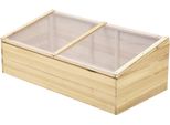 Outsunny Serra In Legno A Telaio Freddo Serra Da Giardino E Fioriera Per Balcone, 100 X 50 X 35 Cm, Naturale, Abete, Pannello In Pc