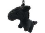 Onwomania Peluche / Coccolone / Portachiavi In Tessuto Animale Cavallo Nero In Piedi 17 Cm