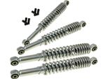 Bestprice Set Ammortizzatore 280Mm + 260Mm Extrem Abbassamento, Cromato Regolabile, 4 Pezzi Compatibile Con Simson Schwalbe KR51