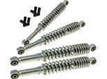 Bestprice Set Di Ammortizzatori 310Mm + 340Mm Cromati Regolabili, 4 Pezzi Compatibili Con Simson Schwalbe KR51