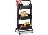 Carrello A Tre Piani RD4150, Nero