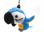Onwomania Peluche / Coccolone / Portachiavi In Tessuto Animale Pappagallo Blu Uccello 13 Cm