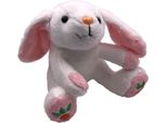 Onwomania Peluche In Tessuto Animale Coniglio Bianco Con Carote Ai Piedi 14 Cm