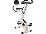 Cyclette Bigzzia, Cyclette Pieghevole, Cyclette Bicicletta, Cyclette Ergometro, Cyclette Con Schienale, Cyclette Magnetica Pieghevole Con 8 Livelli Di Resistenza, Fino A 100 Kg, Bianco