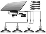 Bianco-1 Pannello Solare Su 4 Lampade-Ddp Led Sensore Solare Luce A Sospensione, IP65 Impermeabile Luce Esterna Lampade Solari, Illuminazione Giardino, Illuminazione A Sospensione Per Negozio Esterno Cortile,