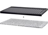 Set Di 2 Piastre Per Raclette Sitten – Pietra Naturale E Piastra Antiaderente