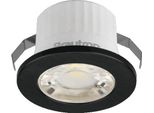 Braytron Led Mini Faretto Da Incasso 3W Spot IP54 Impermeabile 240 Lumen 3000K Bianco Caldo Faretto Da Incasso Rotondo Nero