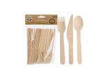 Set Di Posate In Legno, 48 Pezzi (1 Set)