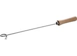 Forchetta Circolare Paella World All'grill 55 Cm, Manico In Legno, Punta In Acciaio Inox, Brevetto Tedesco